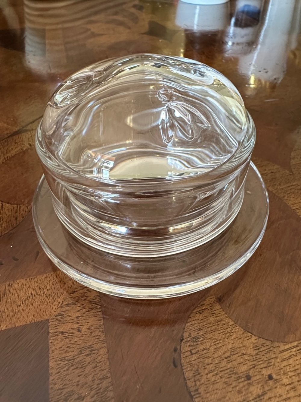 La Rochère Bee Glass Butter Dish Set with Embossed Lid